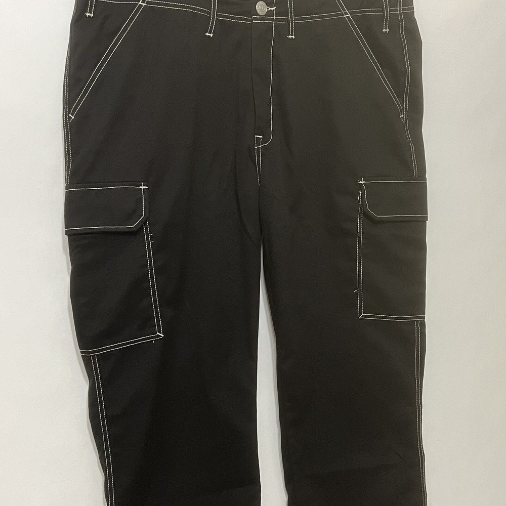 True Religion Brand Jeans Cargo Pants‎ Jet Black Men Size 34X32 New - Picture 9 of 16
